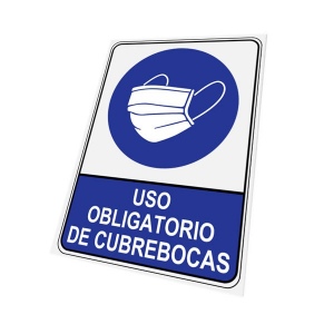 COV-1000 Señal obligatorio cubrebocas