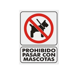 PROHIBIDO MASCOTAS